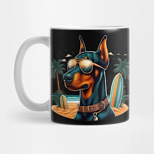 Funny Doberman with Sunglasses Mug